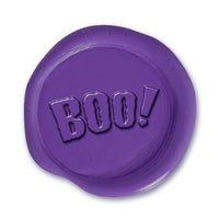 Halloween BOO Purple Adhesive Symbol Wax Seal Stickers 10PK - Hand Pressed 1 1/4" - Nostalgic Impressions