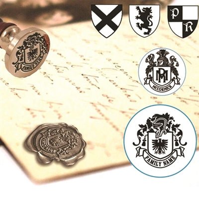 Nostalgic Impressions Custom Wax Seal Stamp with Your Image, Logo, or Artwork Personalized Stamp with Wood Handle
