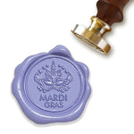 Mardi Gras Wax Seal Stamp #5032 with Rosewood Handle - Nostalgic Impressions