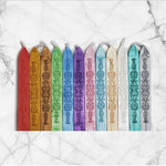Multicolors Premium Sealing Wax with wick- 12PK Saver Pack Assortment - Nostalgic Impressions