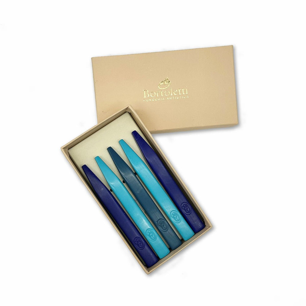 Bortoletti Kings Traditional Sealing Wax- Ocean Assortment Box of 5 Sticks - Nostalgic Impressions