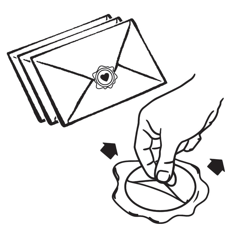 Love Adhesive Wax Seal Quick-Ship Stickers 25PK - Nostalgic Impressions