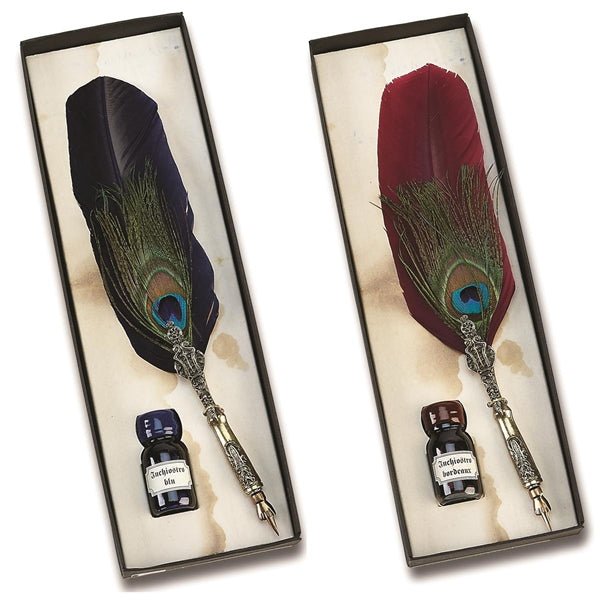 Deluxe Italian Multi-Feather Quill & Ink Set – Nostalgic Impressions