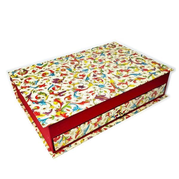 Stationery Box Set in Keepsake Desktop Box Florentine design Made in Italy  by Kartos