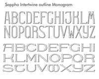 Intertwined Monogram Adhesive Wax Seals Sappho Outline LS245SA Bundle with Stamp