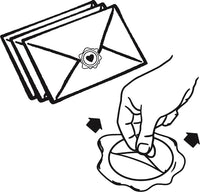 Initial Adhesive Wax Seal Quick-Ship Stickers 25PK - Nostalgic Impressions