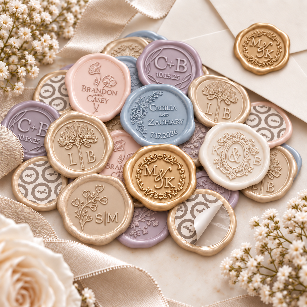 Wedding Adhesive Wax Seals -New