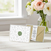 Rose Silver Foil Boxed Note Card Set with Wax Seal by Nostalgic Impressions