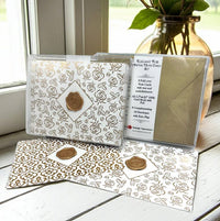 Gold Foil Single Initial Boxed Note Card Set by Nostalgic Impressions