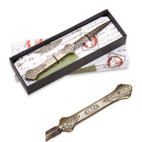 Elegant Letter Opener Paper Knife for envelopes with Classic Metal Detailing - Nostalgic Impressions