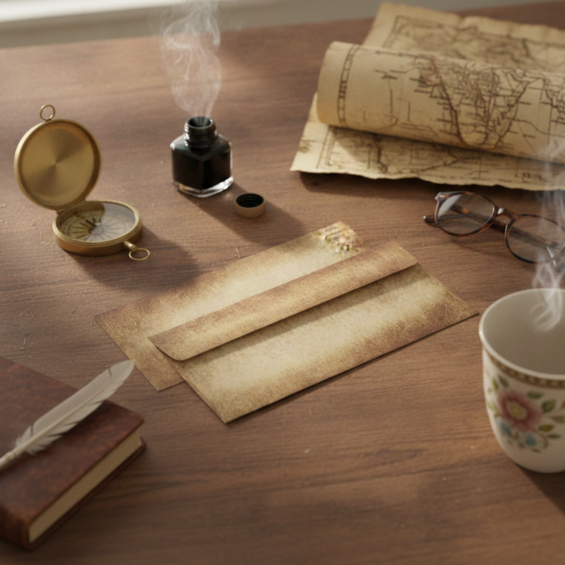 Aged Parchment  Envelopes-#10  size-Pack of 10