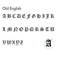 Geometric Initial Custom Wax Seal Font Chart - Nostalgic Impressions