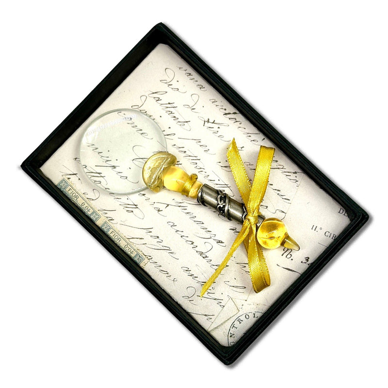 Murano Glass Magnifier with Pewter detailing-Gift-Boxed