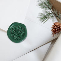 Joy Adhesive Christmas Wax Seal Stickers 8PK - Hand Pressed 1 1/4" - Nostalgic Impressions
