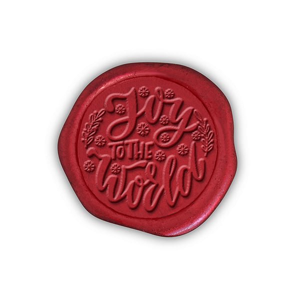 Joy Adhesive Christmas Wax Seal Stickers 8PK - Hand Pressed 1 1/4" - Nostalgic Impressions