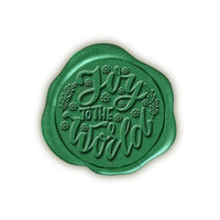 Joy Adhesive Christmas Wax Seal Stickers 8PK - Hand Pressed 1 1/4" - Nostalgic Impressions