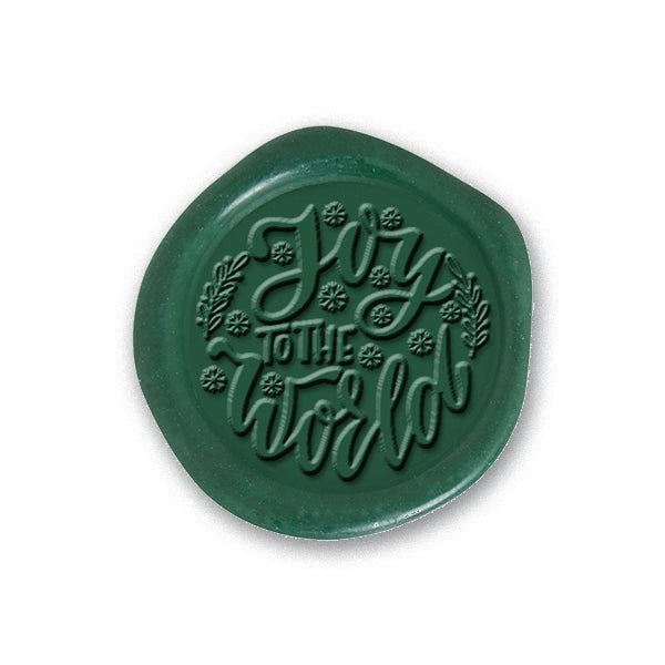 Joy Adhesive Christmas Wax Seal Stickers 8PK - Hand Pressed 1 1/4" - Nostalgic Impressions