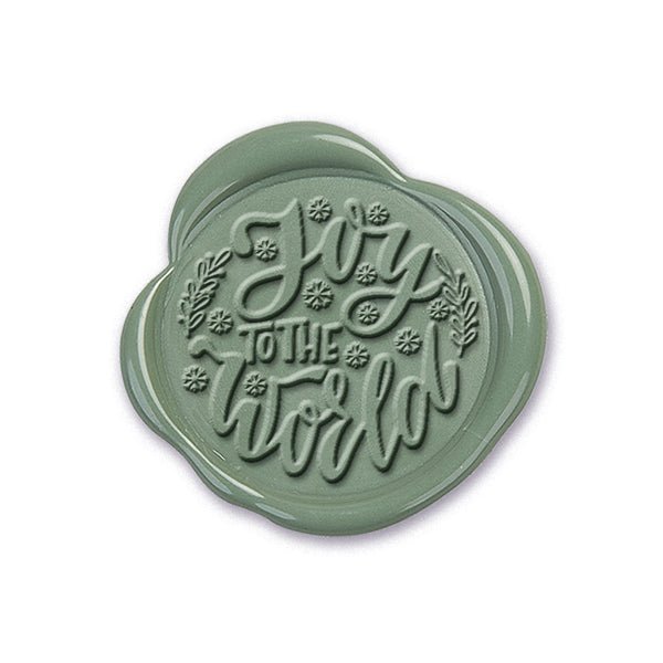 Joy Adhesive Christmas Wax Seal Stickers 8PK - Hand Pressed 1 1/4" - Nostalgic Impressions