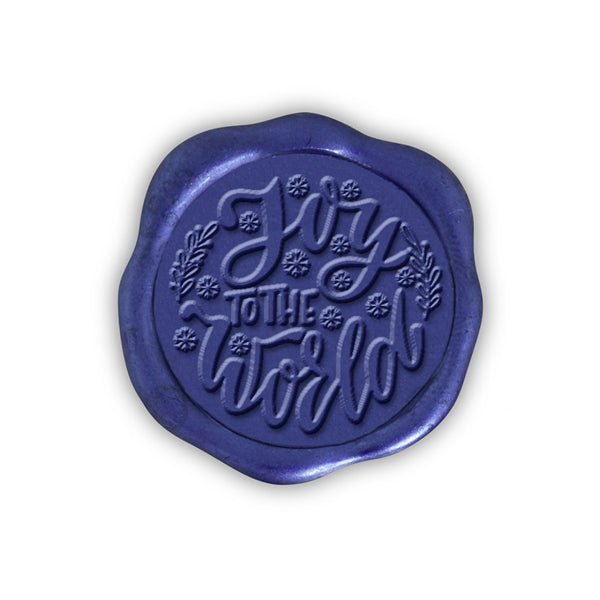 Joy Adhesive Christmas Wax Seal Stickers 8PK - Hand Pressed 1 1/4" - Nostalgic Impressions