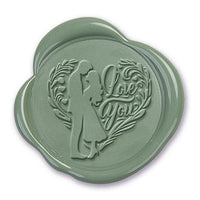 Couple with a Heart Wax Seal Stamp #1383-USA Handcrafted