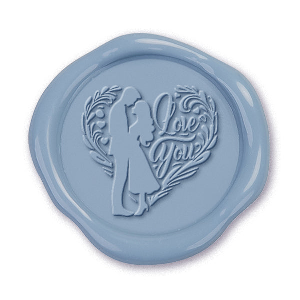 Couple with a Heart Wax Seal Stamp #1383-USA Handcrafted