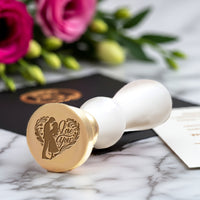 Couple with a Heart Wax Seal Stamp #1383-USA Handcrafted