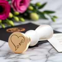 Love Heart Wax Seal Stamp #1390-USA Handcrafted