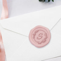 Butterfly Border Single Initial Adhesive Wax Seals #1720 Bundle with Stamp - Nostalgic Impressions