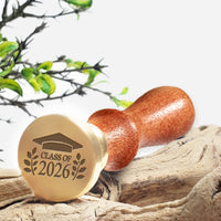 Graduation Class of 2026 Wax Seal Stamp with Rosewood Wood Handle - Nostalgic Impressions