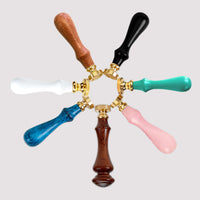 Multicolored Wood Handles - 3" Tall