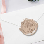 Royal Palm  Custom Wedding Wax Seal Stamp #2 letters 2520