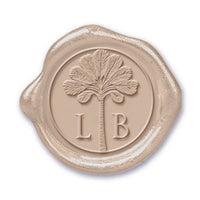 Royal Palm Custom Wedding Wax Seal Stamp #2 letters 2520 - Nostalgic Impressions