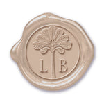 Royal Palm  Custom Wedding Wax Seal Stamp #2 letters 2520