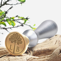 Royal Palm Custom Wedding Wax Seal Stamp #2 letters 2520 - Nostalgic Impressions