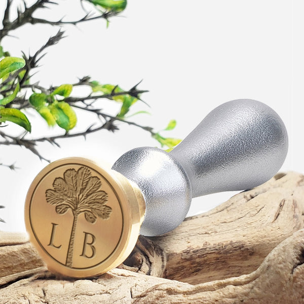 Royal Palm Custom Wedding Wax Seal Stamp #2 letters 2520 - Nostalgic Impressions