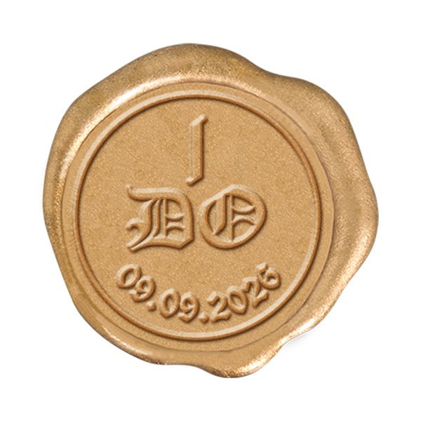 I DO with Custom Date Wax Seal Stamp #2523 - Nostalgic Impressions