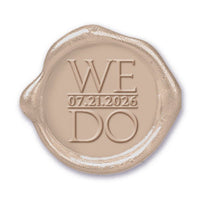 We Do Wedding Date Wax Seal Stamp with Custom Date - #2524 - Nostalgic Impressions