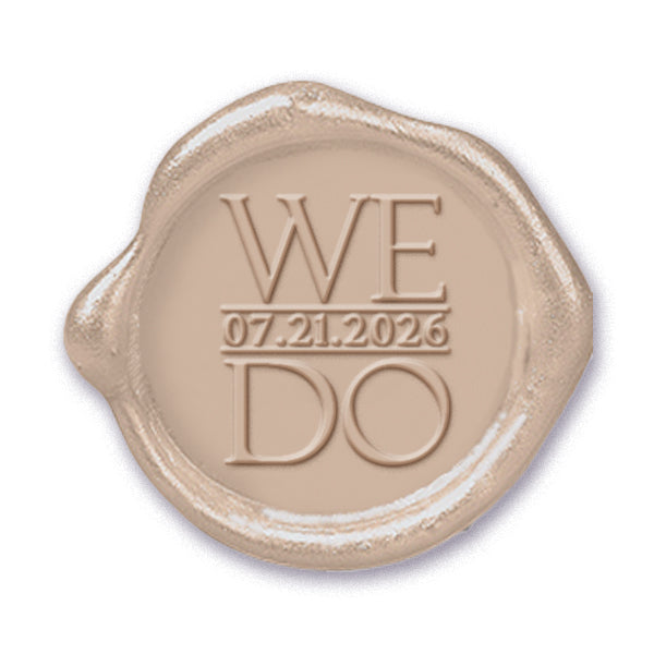 We Do Wedding  Date Wax Seal Stamp with Custom Date -#2524