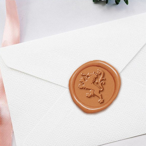 Rampant Lion Hand Pressed Adhesive Wax Seals #2680PNS - Nostalgic Impressions