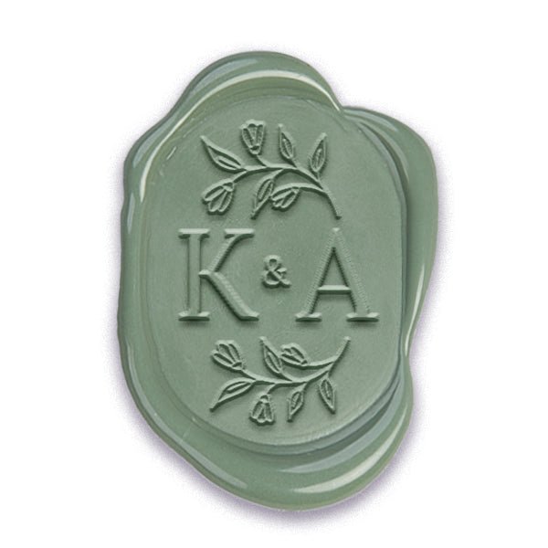 Isabella Wedding Monogram Custom Wax Seal Stamp with Choice of Handle #2592 - Nostalgic Impressions