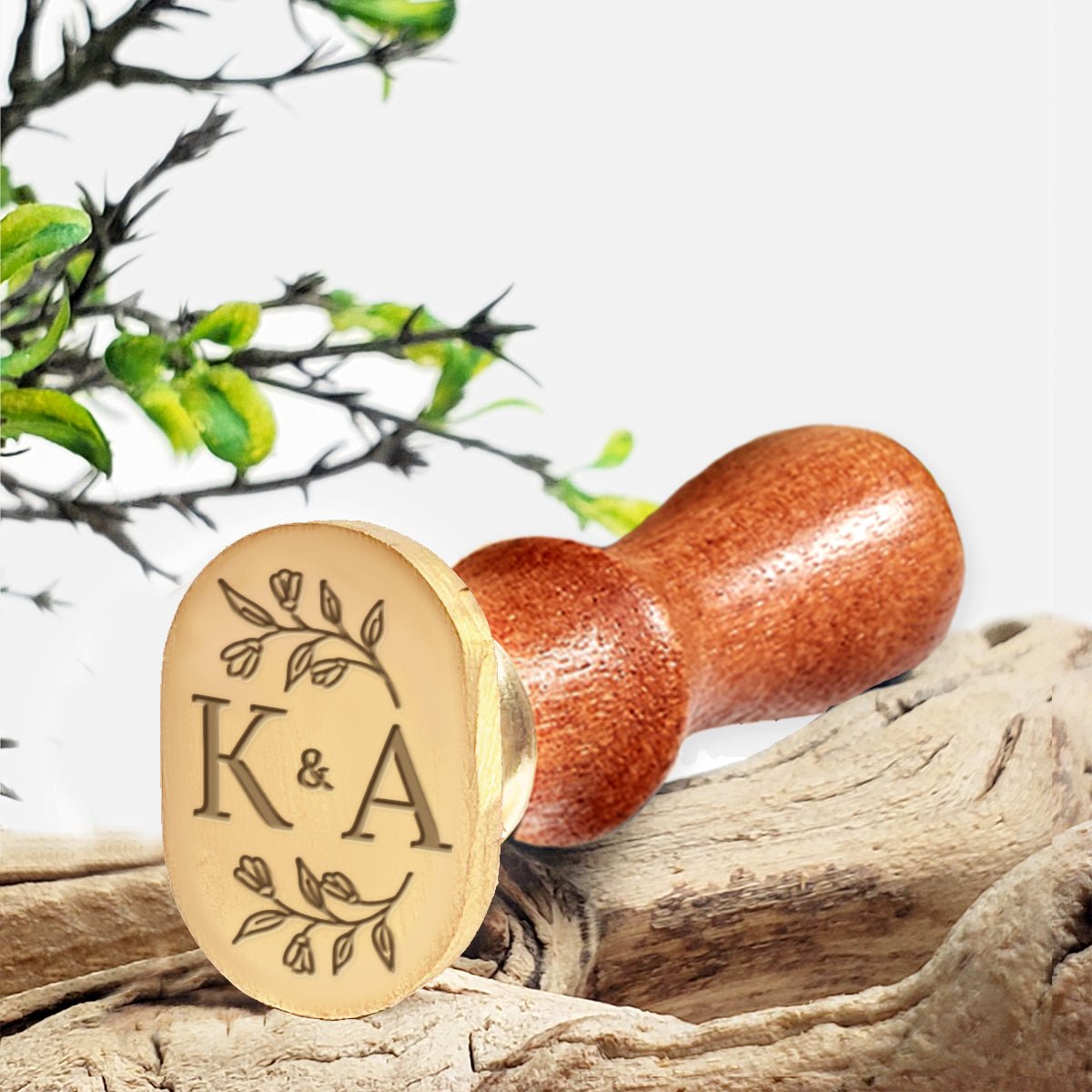 Isabella Wedding Monogram Custom Wax Seal Stamp with Choice of Handle #2592 - Nostalgic Impressions