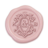 Victorian Wedding Monogram Adhesive Wax Seals #3382 Bundle with Stamp - Nostalgic Impressions