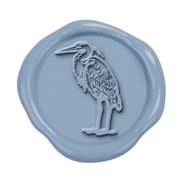 Blue Heron Hand Pressed Adhesive Wax Seals #3550HPNS - Nostalgic Impressions