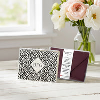 Personalized Foil 3 Initial Monogram Note Cards Boxed Set by Nostalgic Impressions