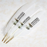 Promotional White Ballpoint  Feather Pen with Custom Logo or Personalization
