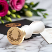 Wedding Wreath Wax Seal Stamp #4413 USA Handcrafted