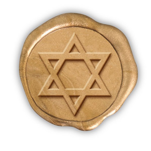 Star of David Hand Pressed Adhesive Wax Seals #4502 - Nostalgic Impressions