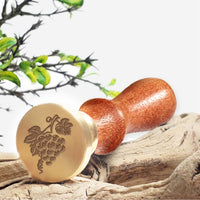 Grapes Wax Seal Stamp with Rosewood Wood Handle #R681CD - Nostalgic Impressions