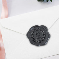 10th Anniversary Hand Pressed Adhesive Wax Seals #5020 - 10PNS - Nostalgic Impressions