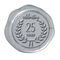 25th Anniversary Hand Pressed Adhesive Wax Seals #5020 - 25PNS - Nostalgic Impressions